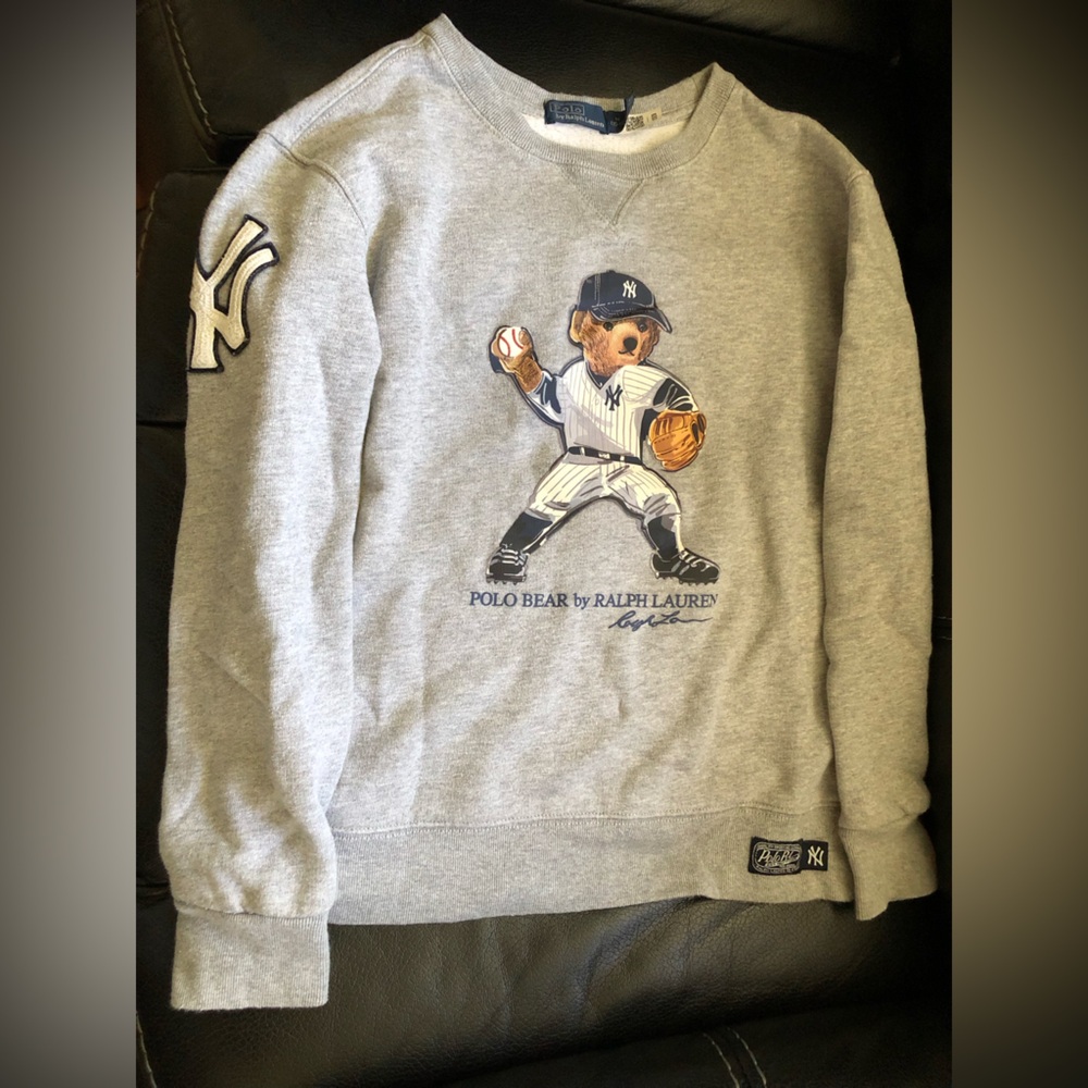 Ralph Lauren Yankees Ltd Limited Edition MLB Polo Bear Crewneck crew sweatshirt
